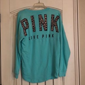 VS PINK teal sweatshirt
